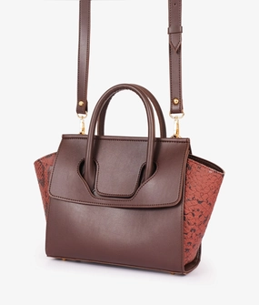 Dark brown trapeze handbag