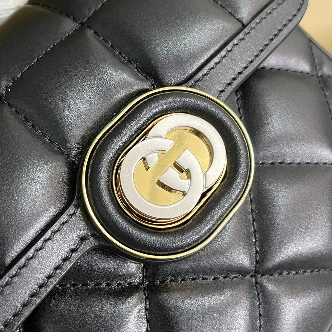 Deco Mini Shoulder Bag Black Leather Shoulder Bag for Women