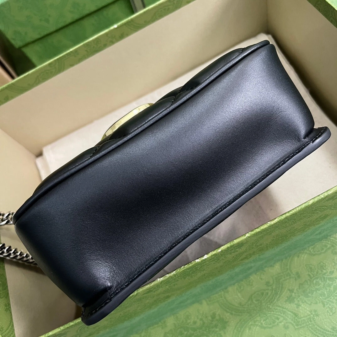 Deco Mini Shoulder Bag Black Leather Shoulder Bag for Women