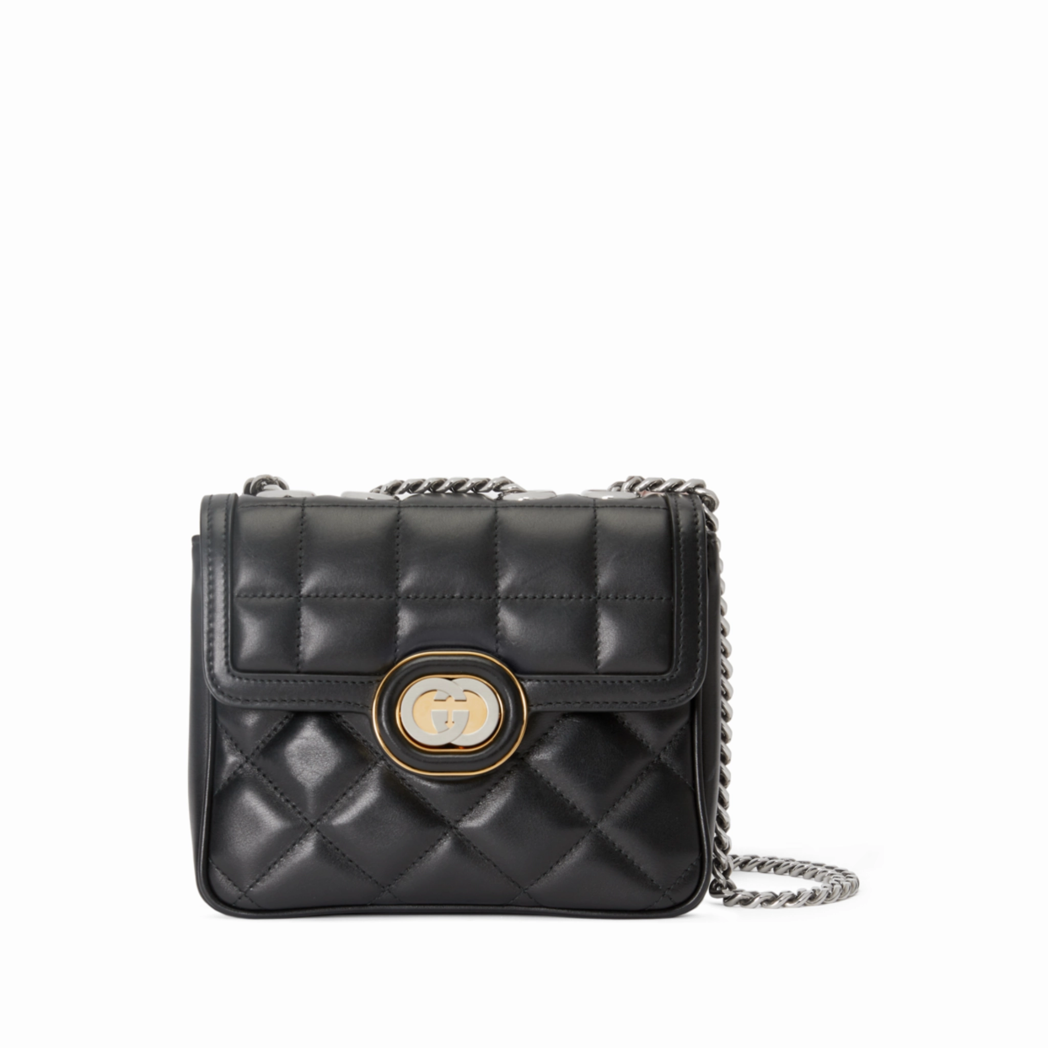 Deco Mini Shoulder Bag Black Leather Shoulder Bag for Women