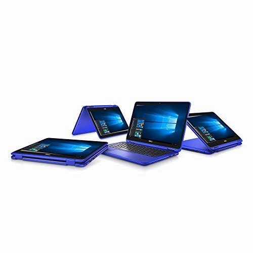 Dell I3168-0028Blu 11.6" Hd 2-In-1 Laptop (Intel Celeron, 2Gb, 32 Gb Ssd, Windows 10) - Blue