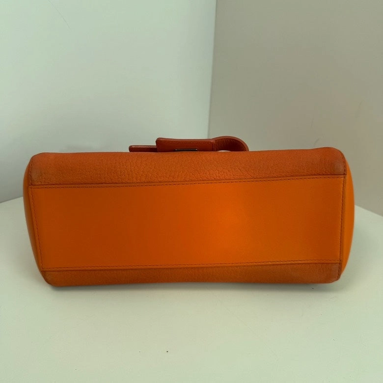 Delvaux Brilliant Crossbody Suede Leather Bag in Orange