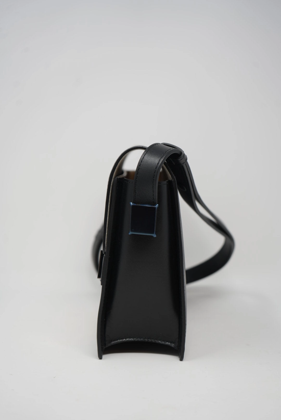 Delvaux Madame Shoulder Bag Black/White with Mirror
