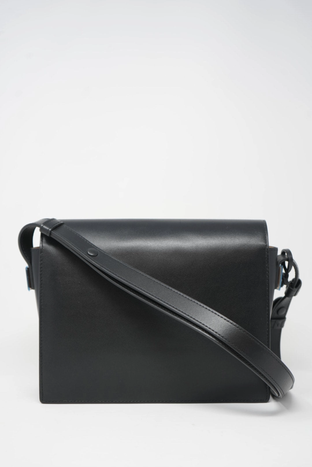Delvaux Madame Shoulder Bag Black/White with Mirror