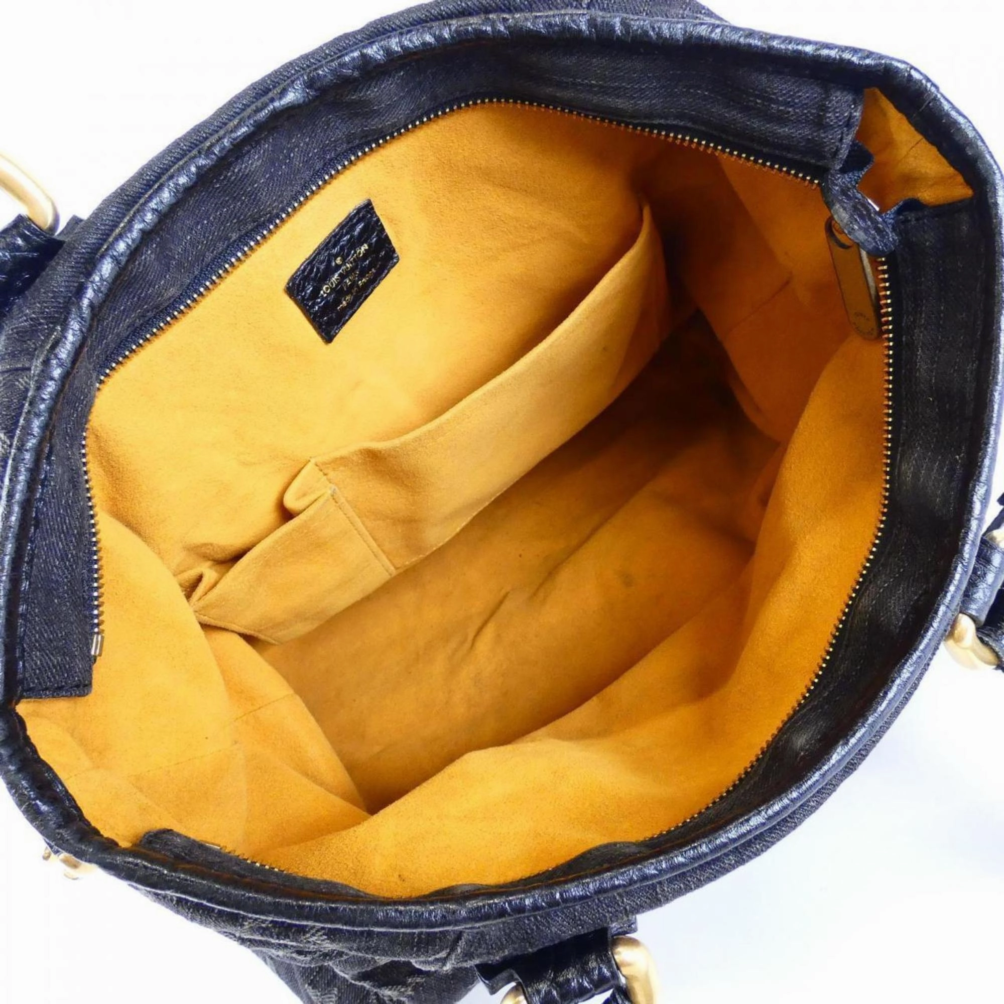 Denim Shoulder Bag with Slightly Worn Condition