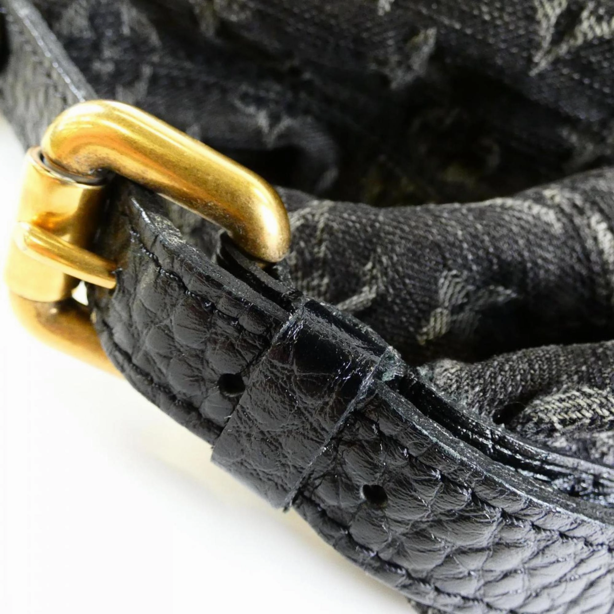 Denim Shoulder Bag with Slightly Worn Condition