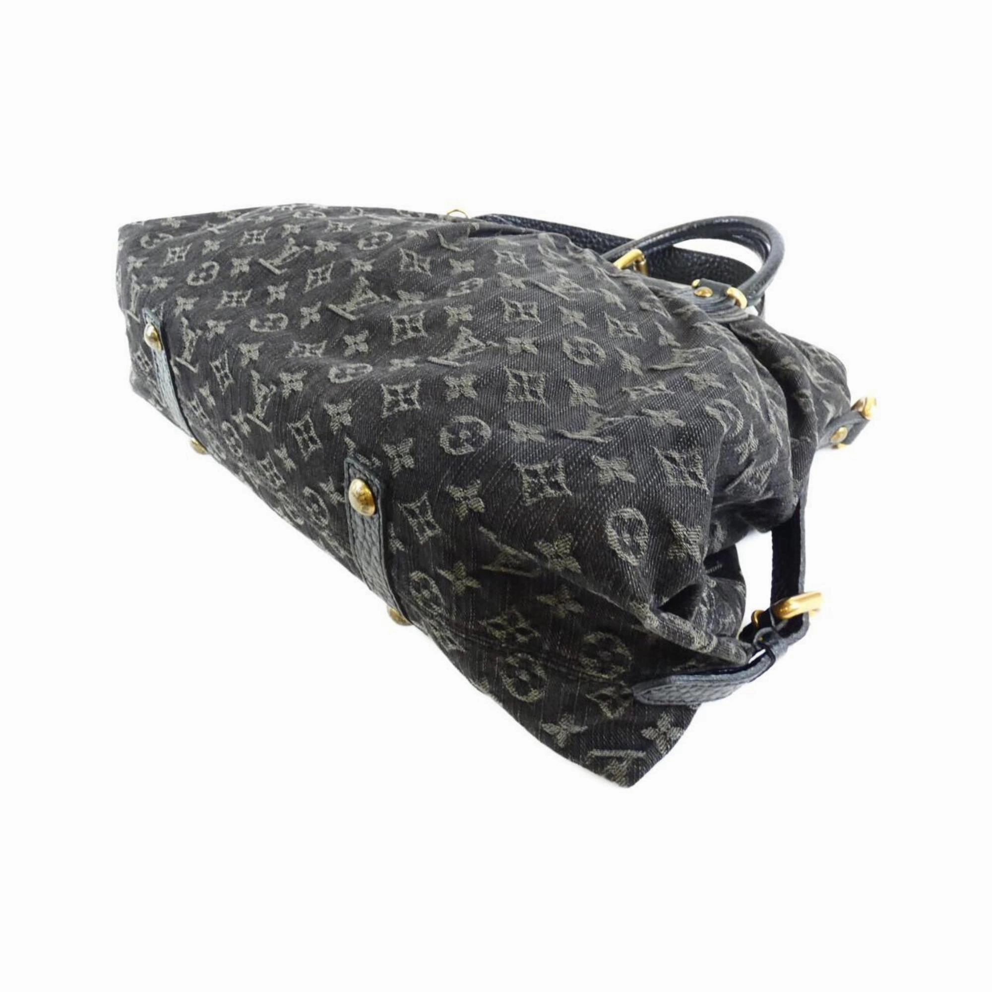 Denim Shoulder Bag with Slightly Worn Condition