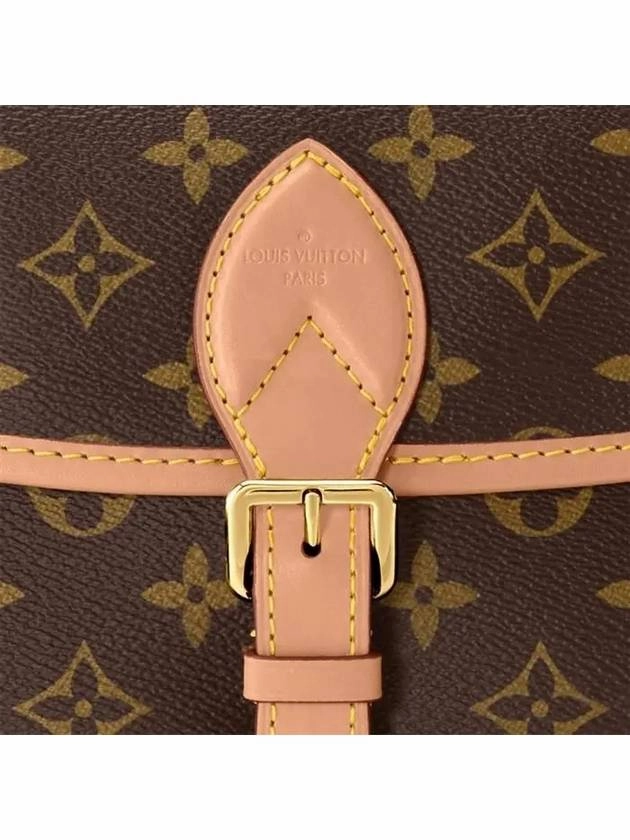 Diane Monogram Shoulder Bag Brown