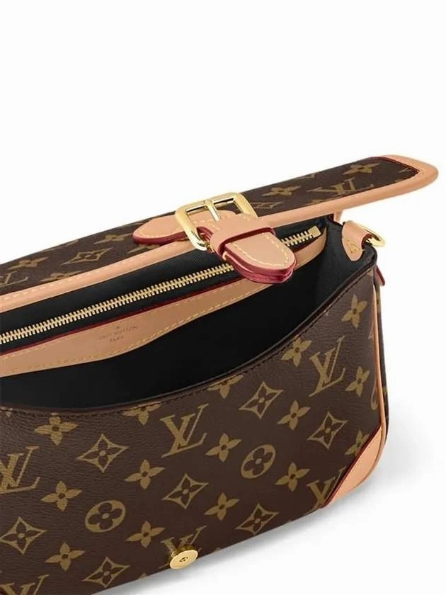Diane Monogram Shoulder Bag Brown