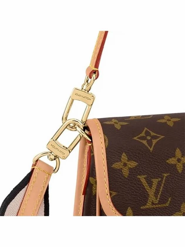 Diane Monogram Shoulder Bag Brown