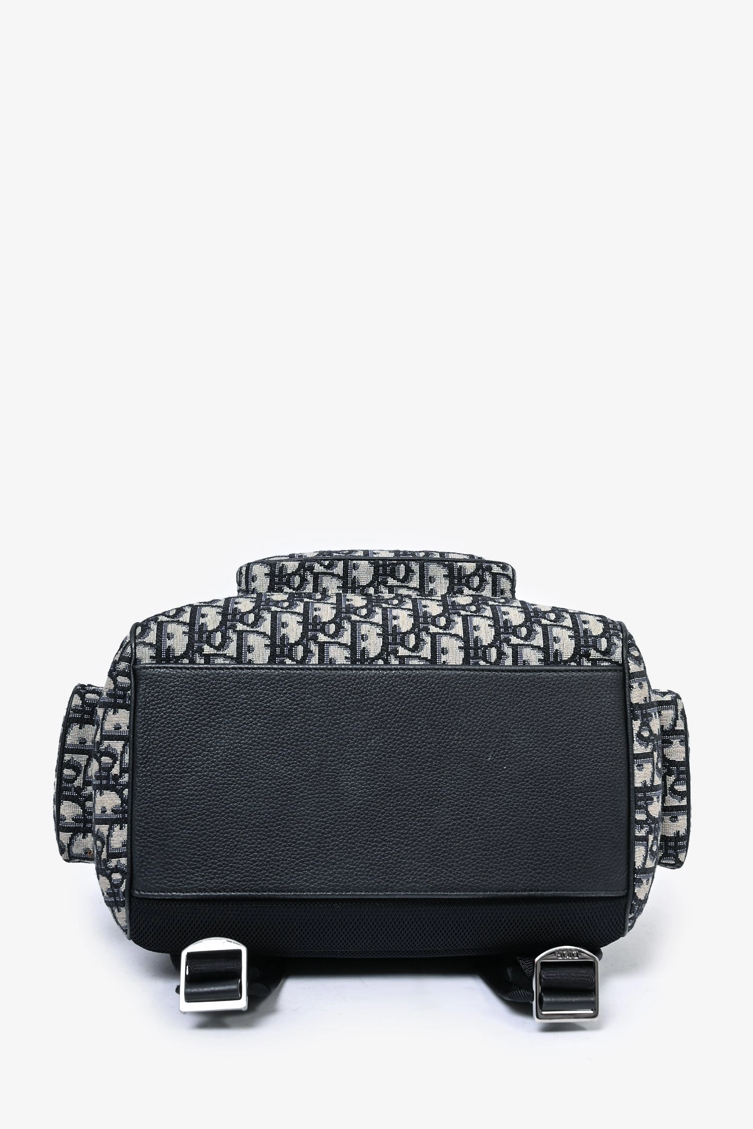 Dior 2021 Navy Oblique Jacquard/Calfskin Saddle Backpack