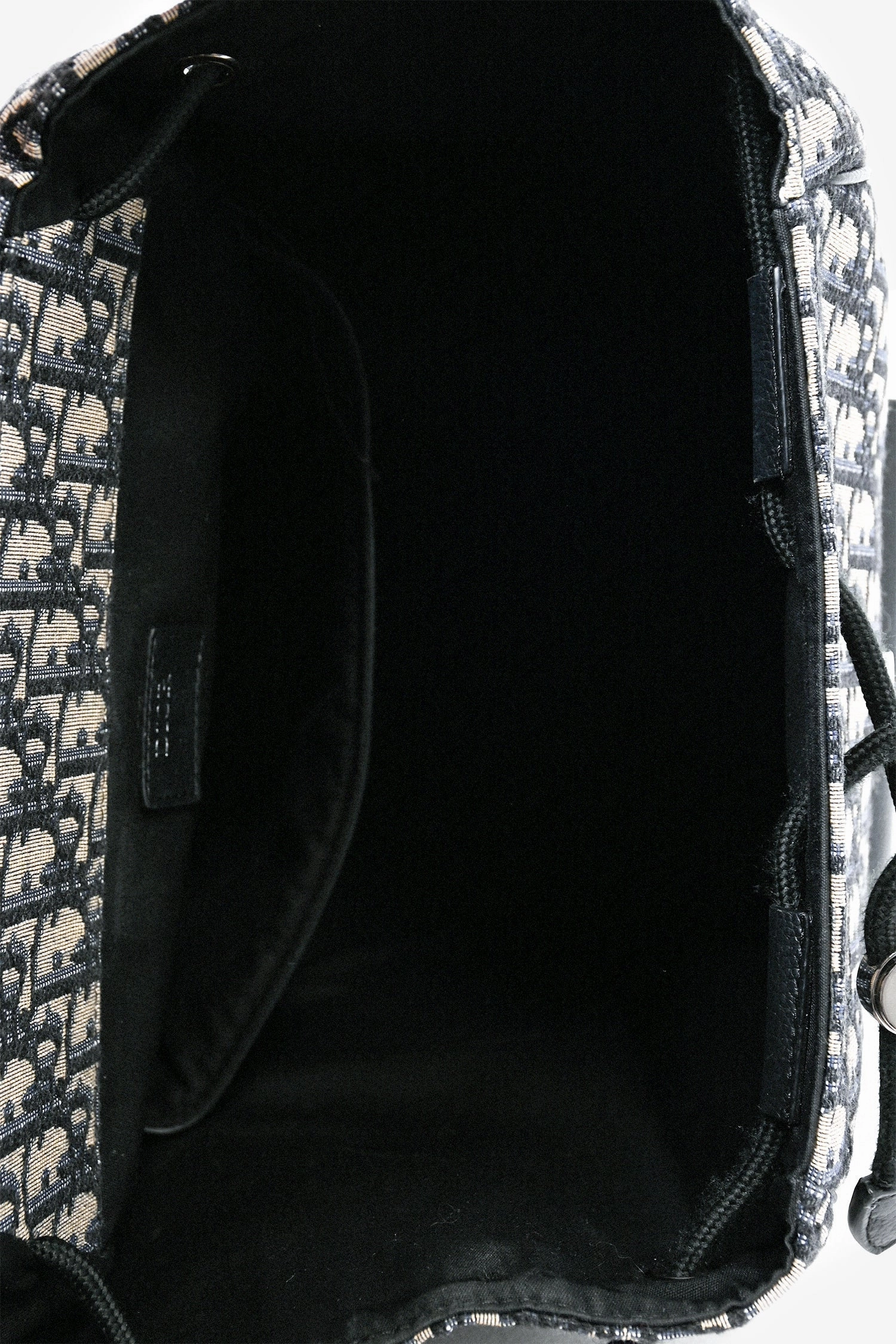 Dior 2021 Navy Oblique Jacquard/Calfskin Saddle Backpack