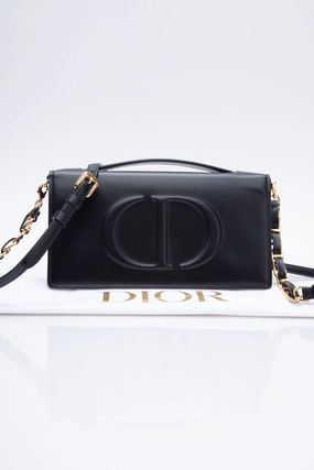 DIOR Black CD Signature Calfskin Mini Crossbody Bag (New)