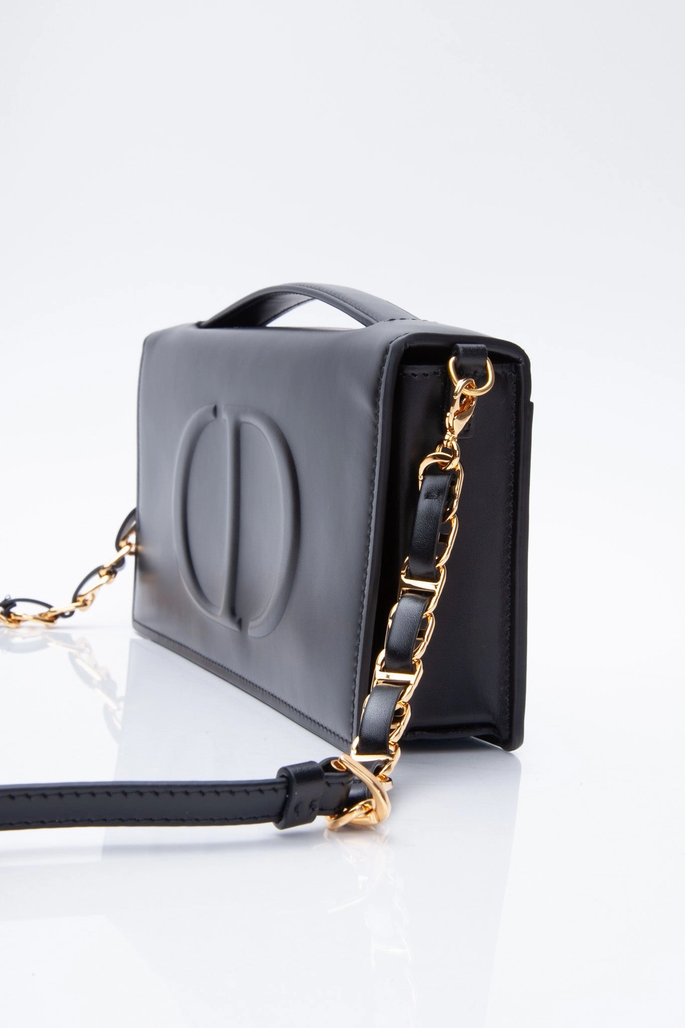 DIOR Black CD Signature Calfskin Mini Crossbody Bag (New)