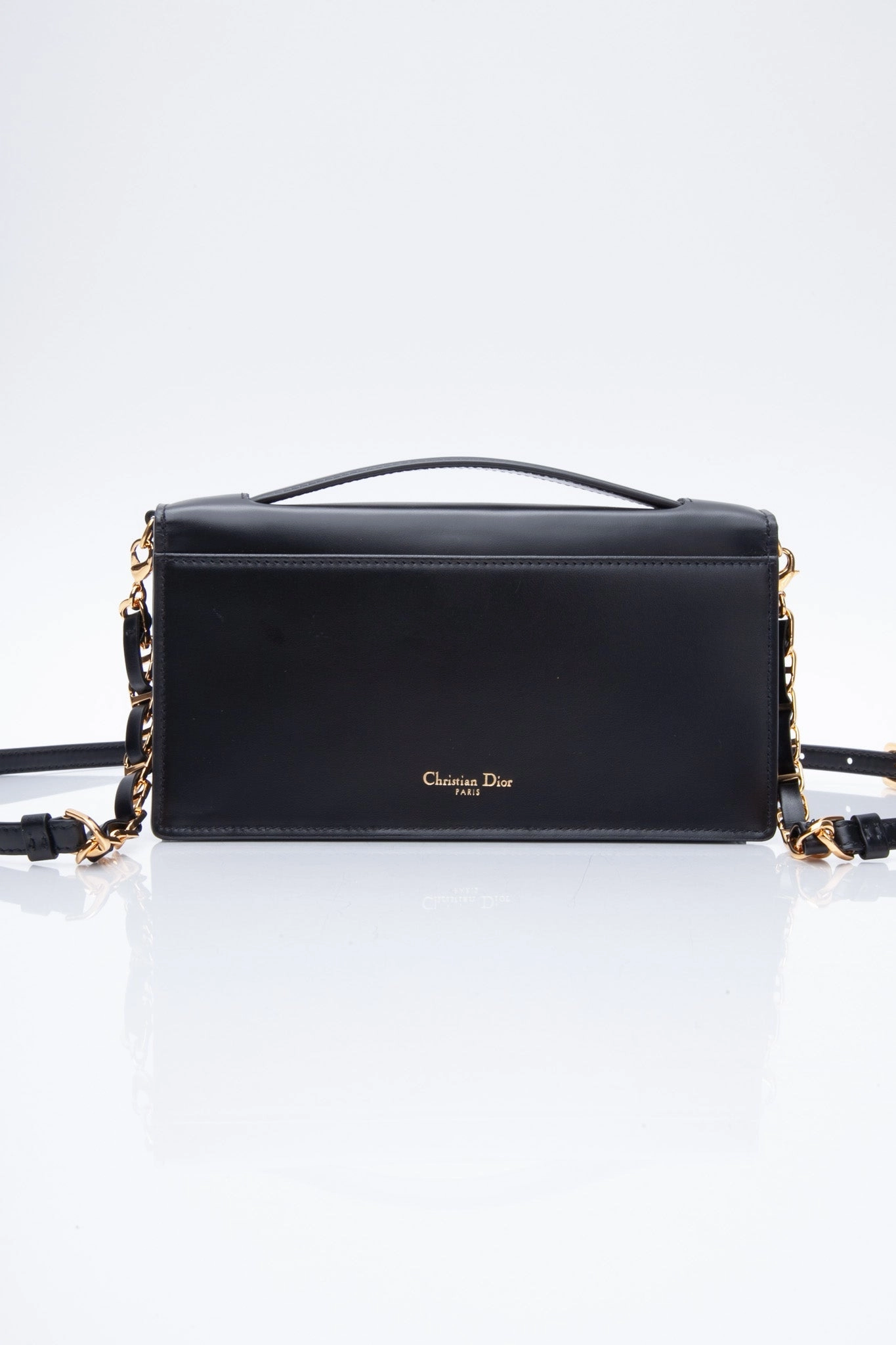 DIOR Black CD Signature Calfskin Mini Crossbody Bag (New)