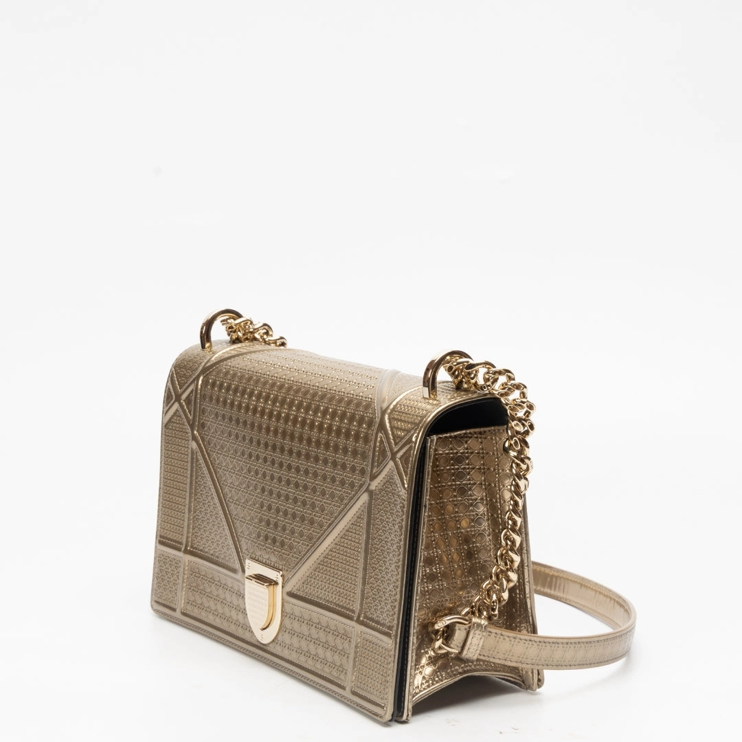 Dior Diorama Metallic Medium Crossbody Bag