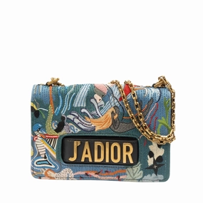 Dior J'Adior Embroidered Canvas Flap Bag
