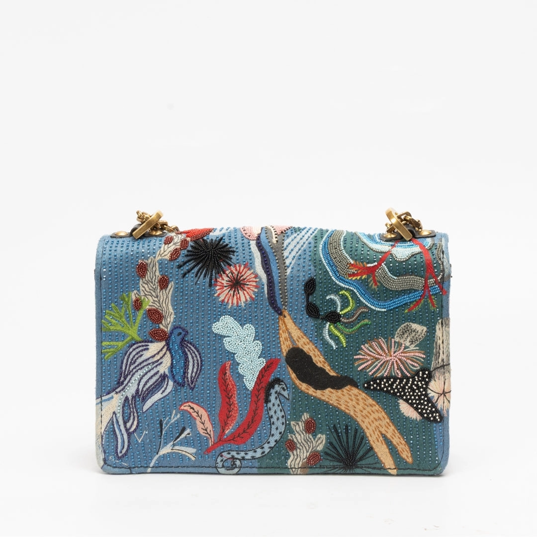 Dior J'Adior Embroidered Canvas Flap Bag