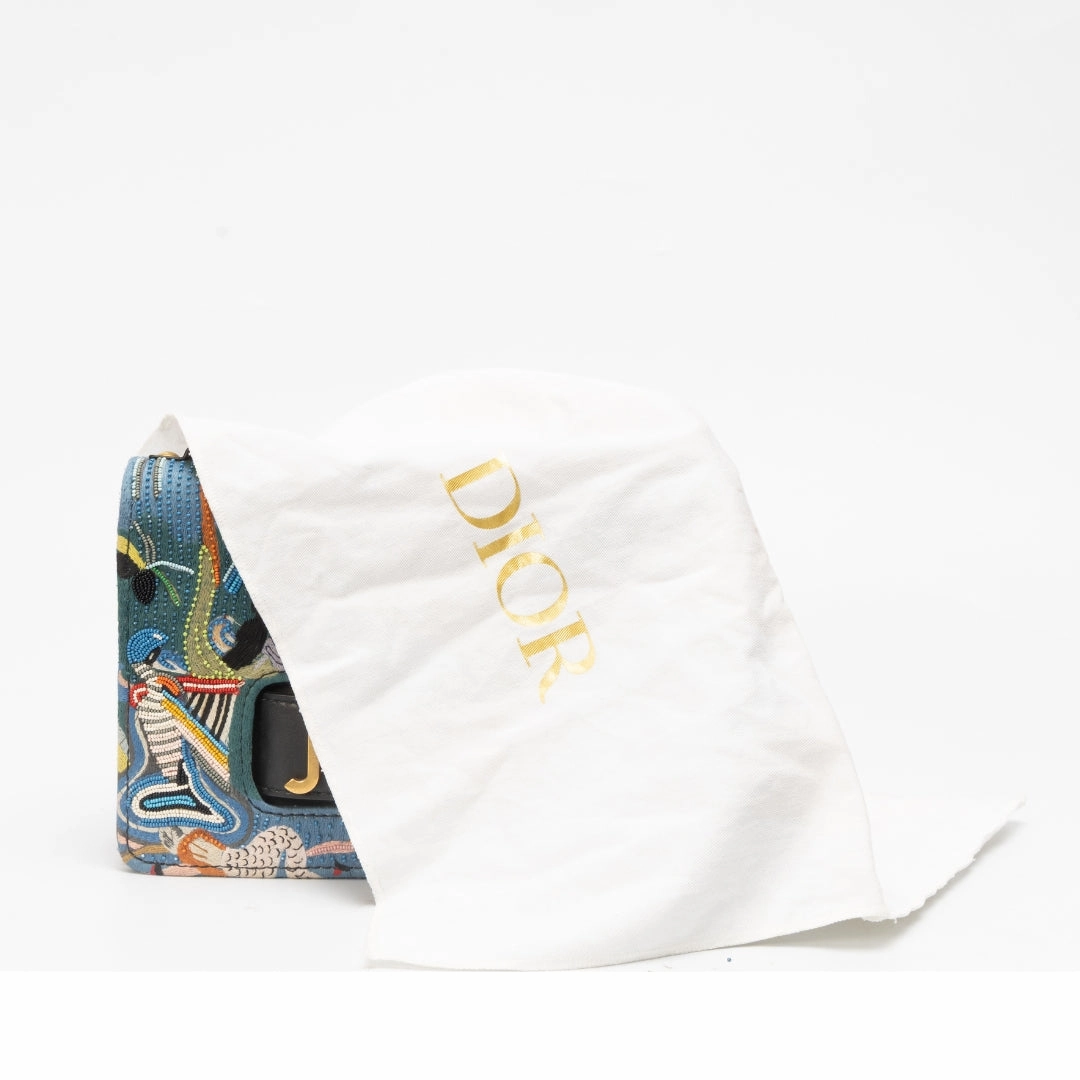 Dior J'Adior Embroidered Canvas Flap Bag