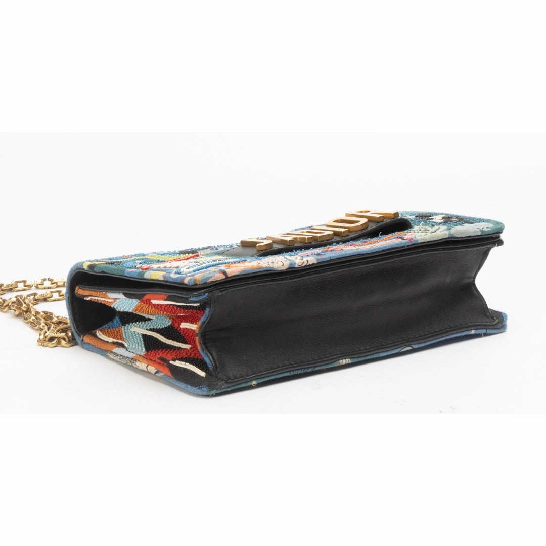 Dior J'Adior Embroidered Canvas Flap Bag