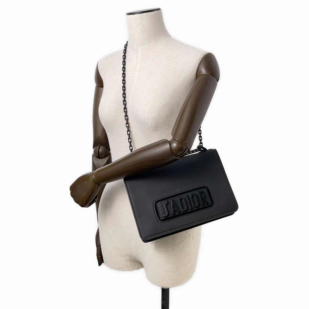 Dior JADIOR ChainShoulder Bag Black Leather