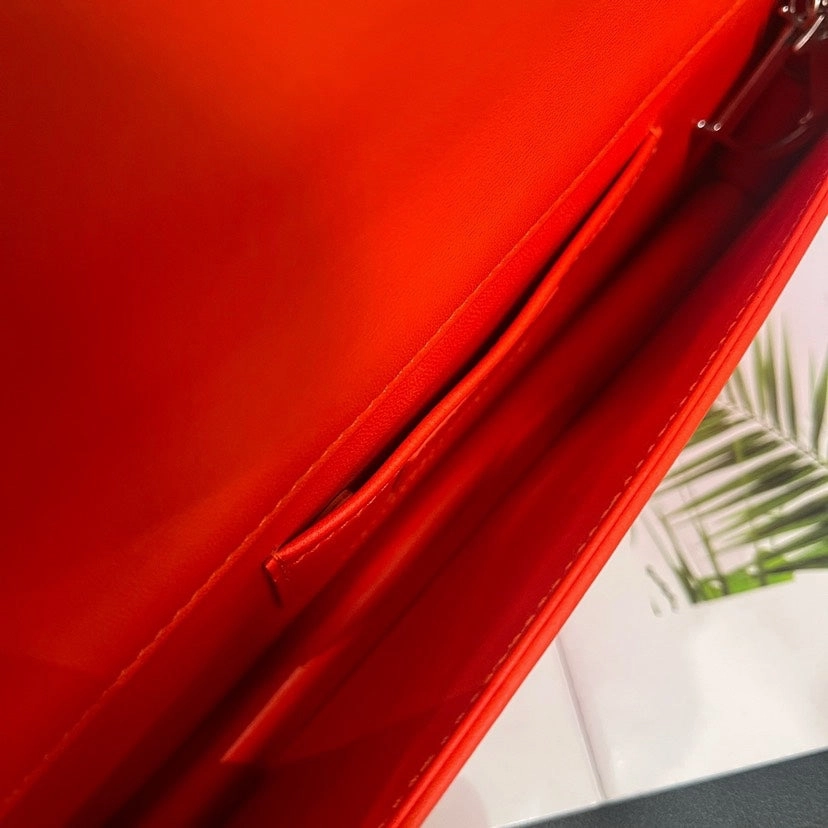 Dior Lady Dior Coral Orange Long WOC Crossbody Bag