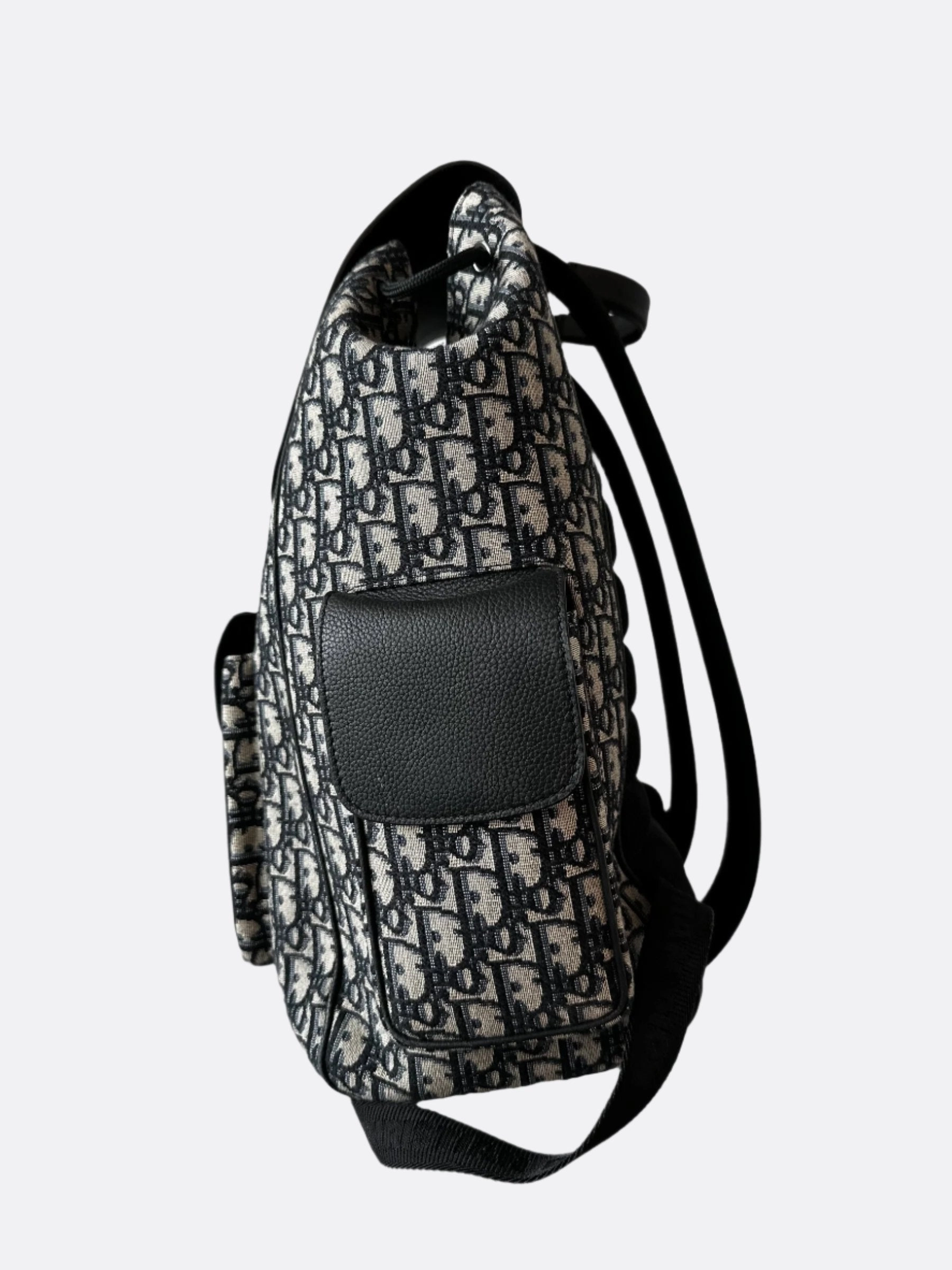 Dior Oblique Beige Saddle Backpack