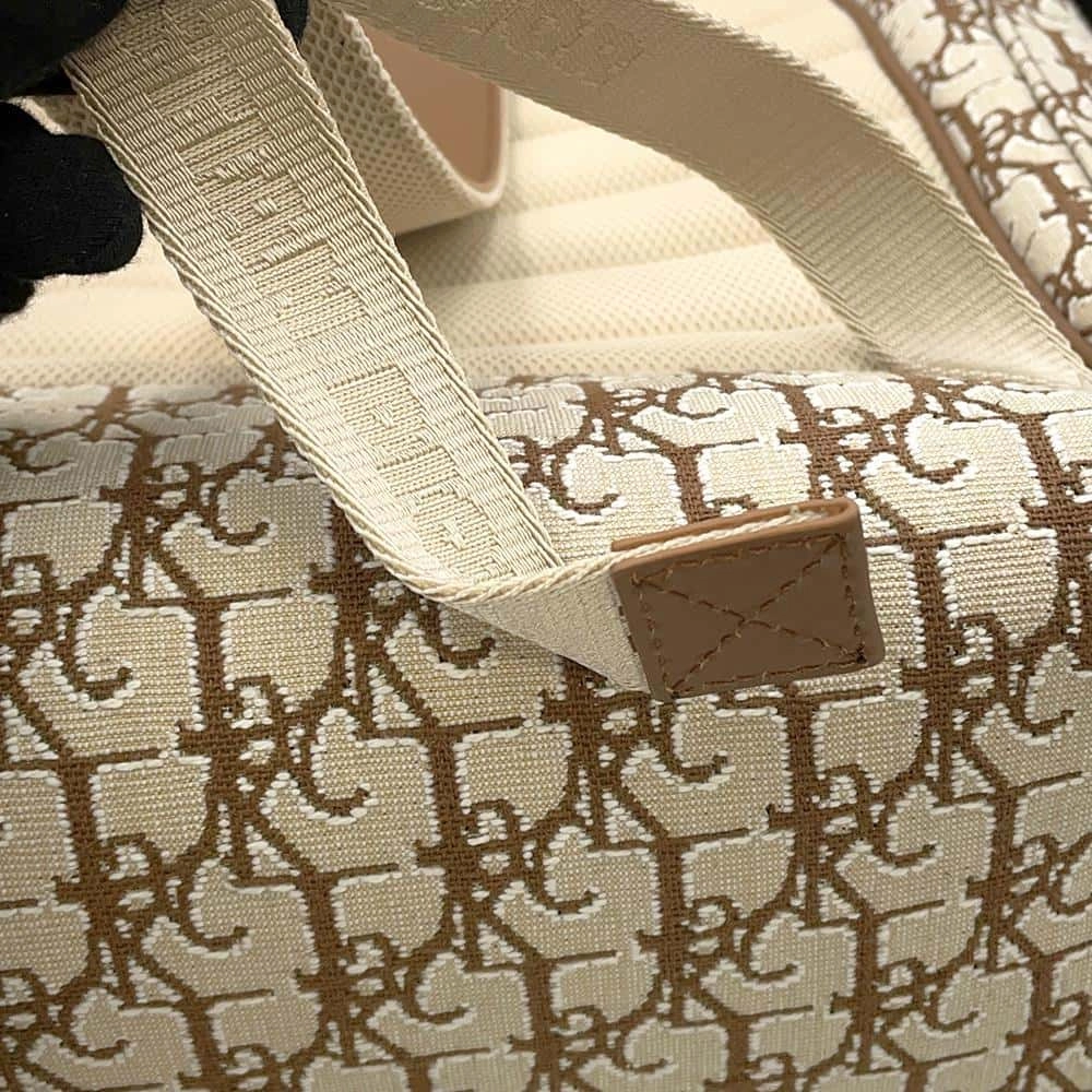 Dior Oblique Cactus Jack Travis Scott Hit The Road Backpack Beige/Brown1ESBA163JOD Jacquard Leather