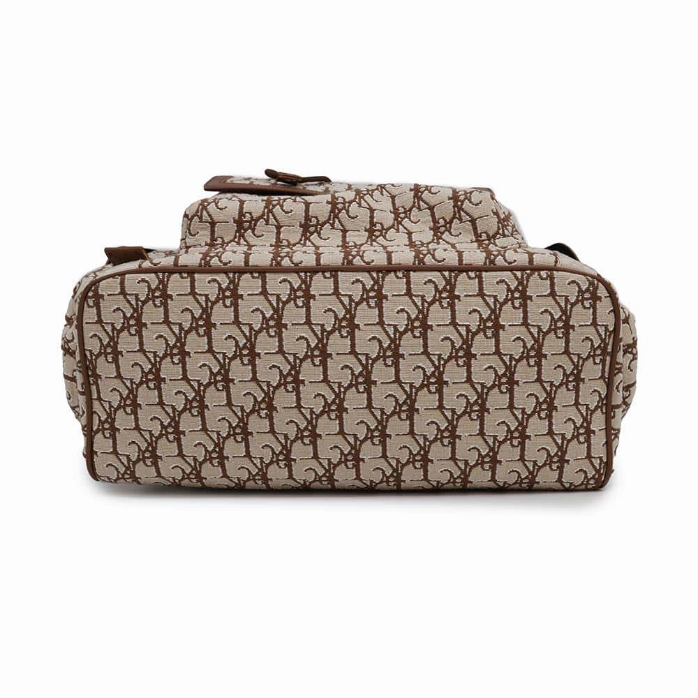 Dior Oblique Cactus Jack Travis Scott Hit The Road Backpack Beige/Brown1ESBA163JOD Jacquard Leather