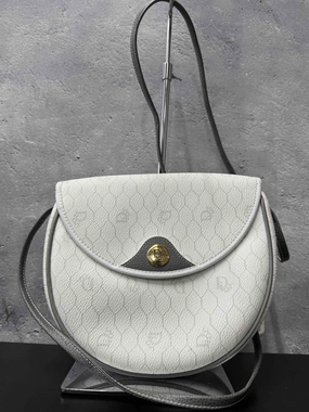 Dior Vintage Saddle Crossbody JZ10236800 in Ivory Leather