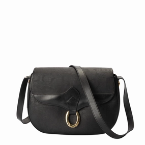 Dior Vintage Trotter Black PVC Leather Crossbody Bag