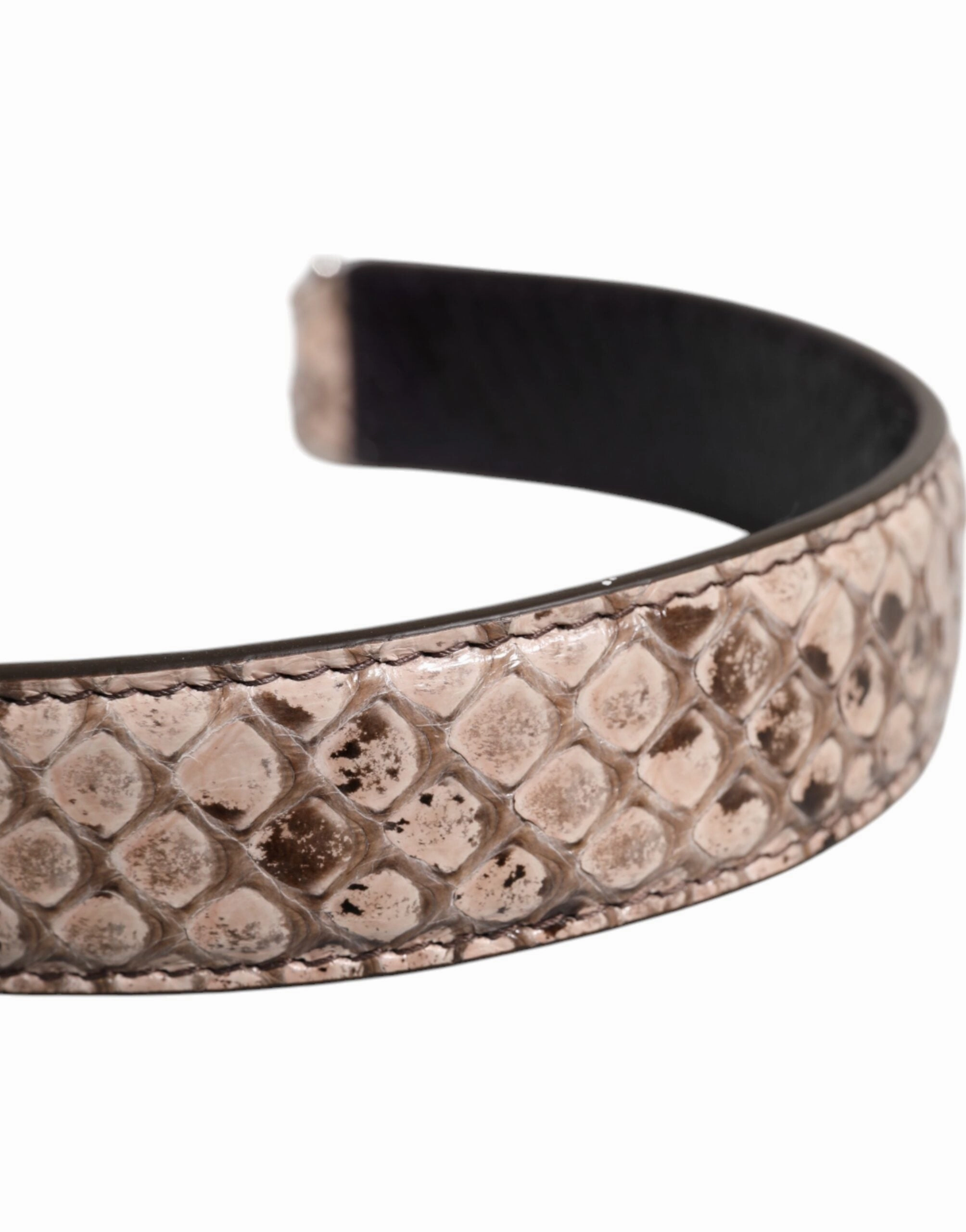 Dolce & Gabbana Black Cream Exotic Leather Bag Shoulder Strap