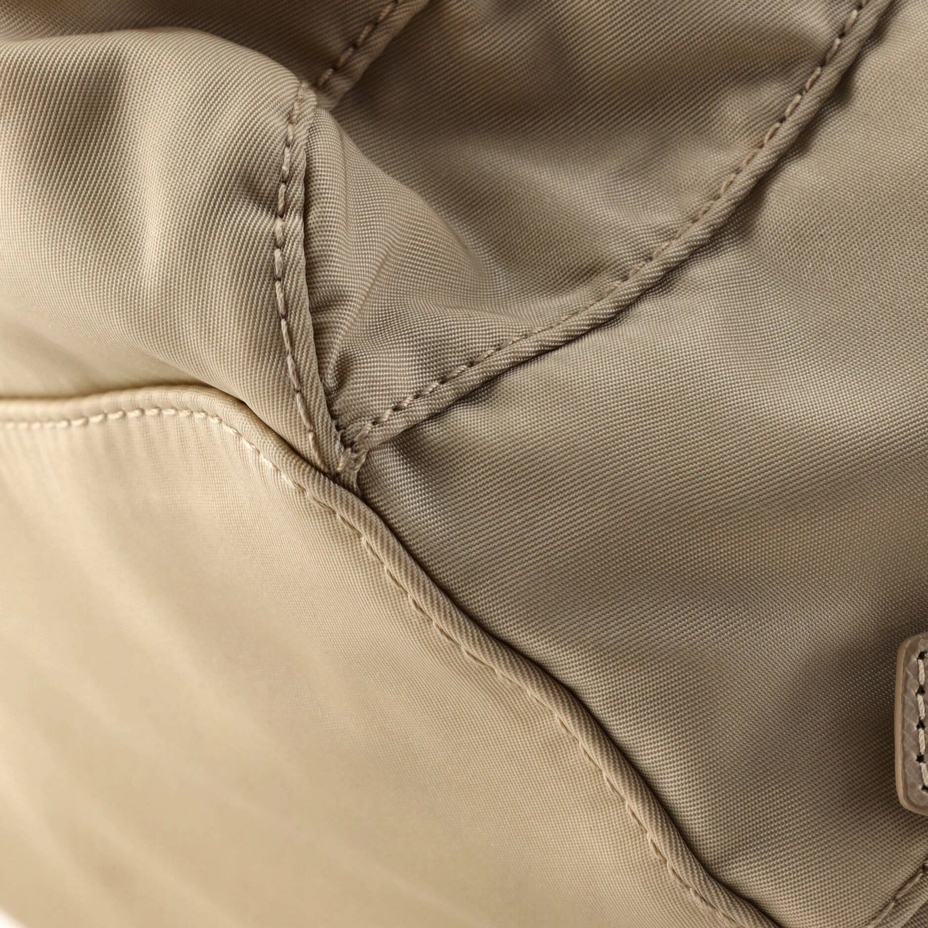 Double Front Pocket Backpack Re-Nylon with Leather Medium