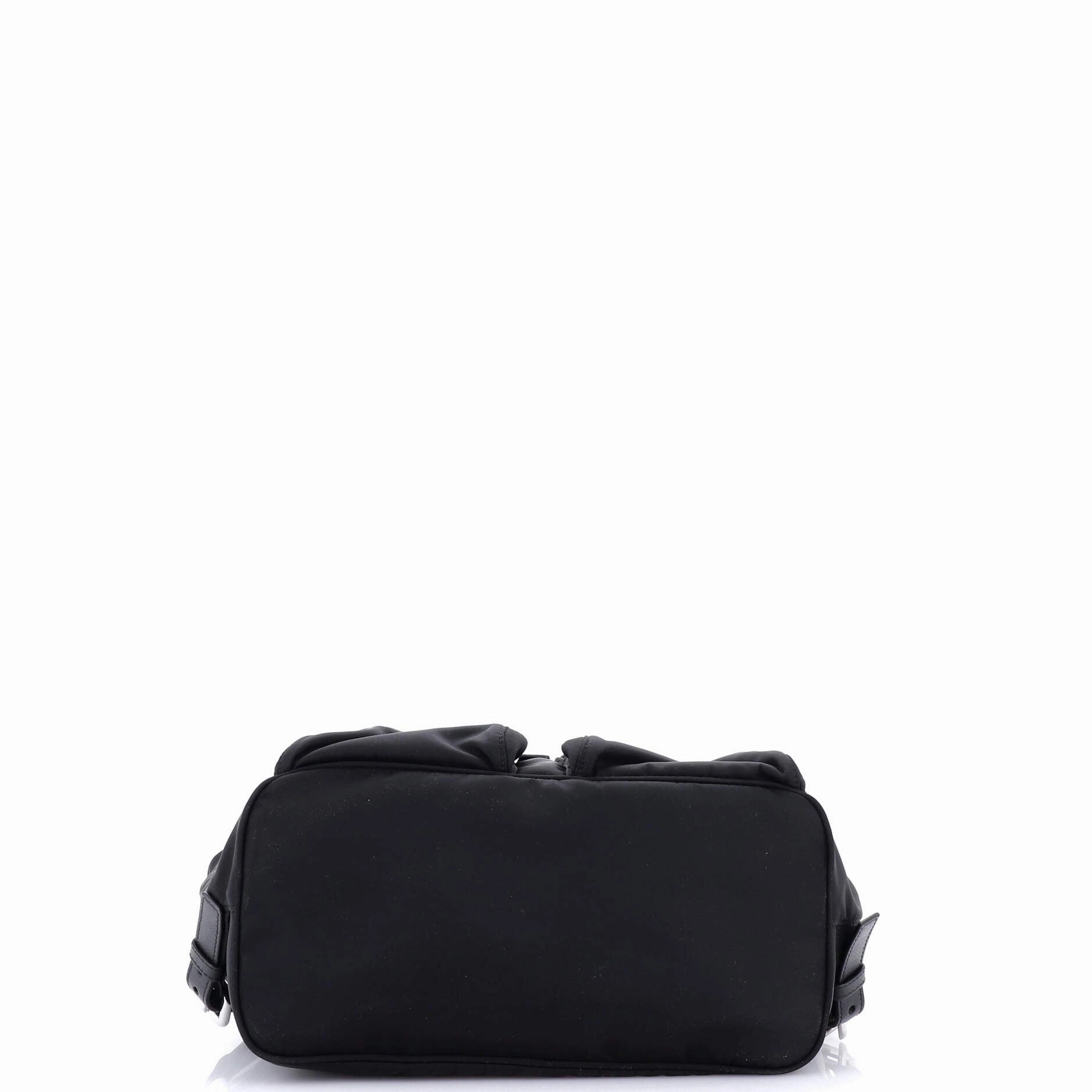 Double Pocket Buckle Backpack Tessuto Medium
