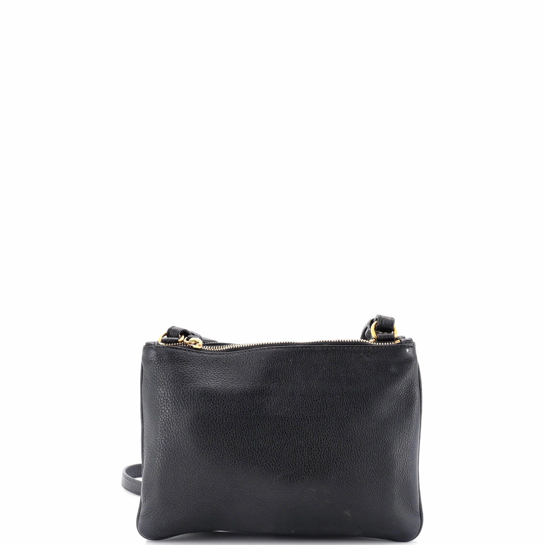 Double Zip Crossbody Bag Vitello Daino Small