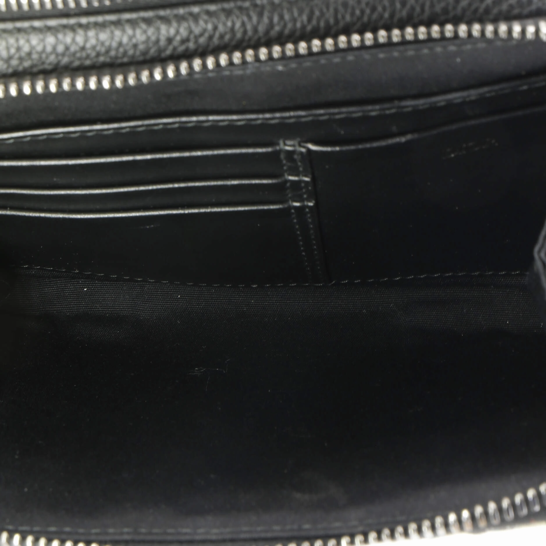 Double Zip Crossbody Pouch Oblique Canvas