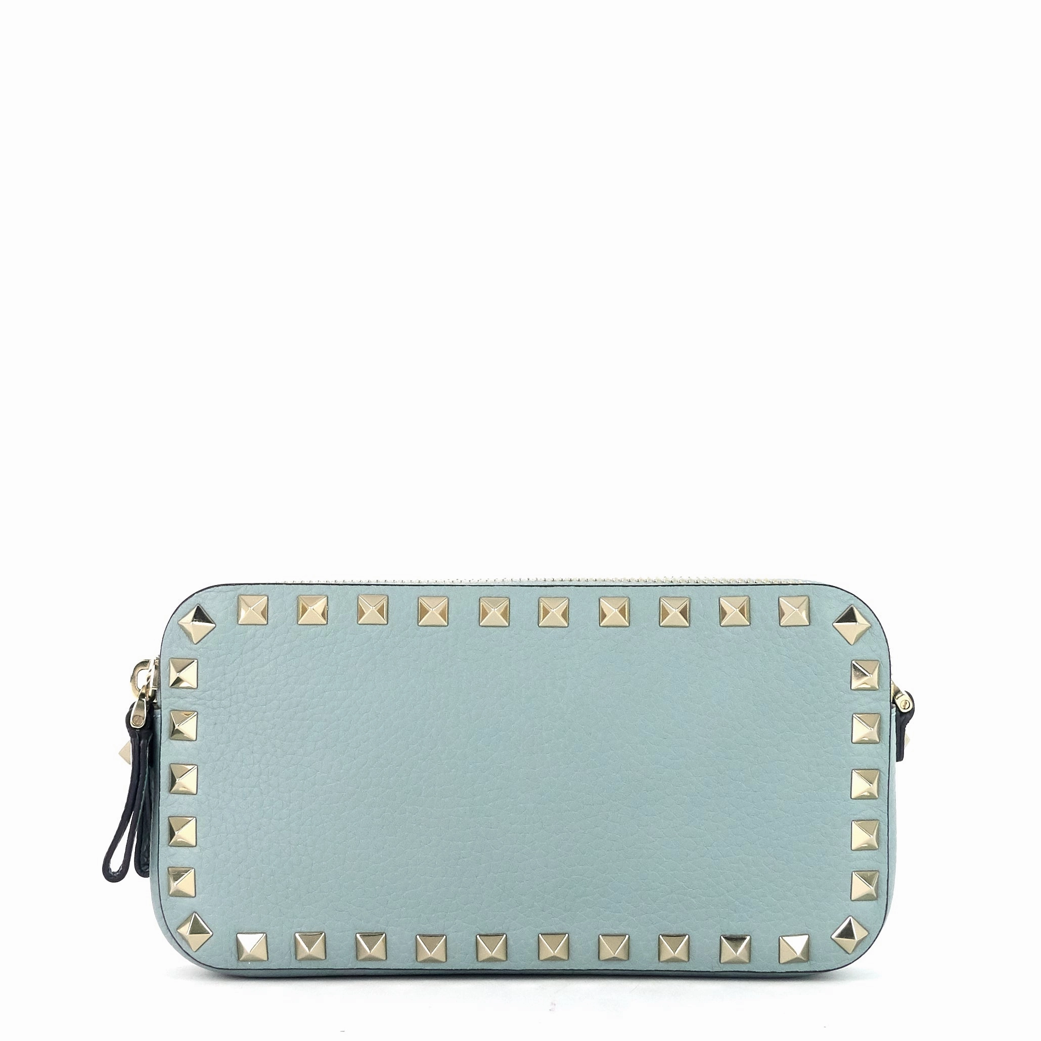 Double Zip Rockstud Leather Camera Bag