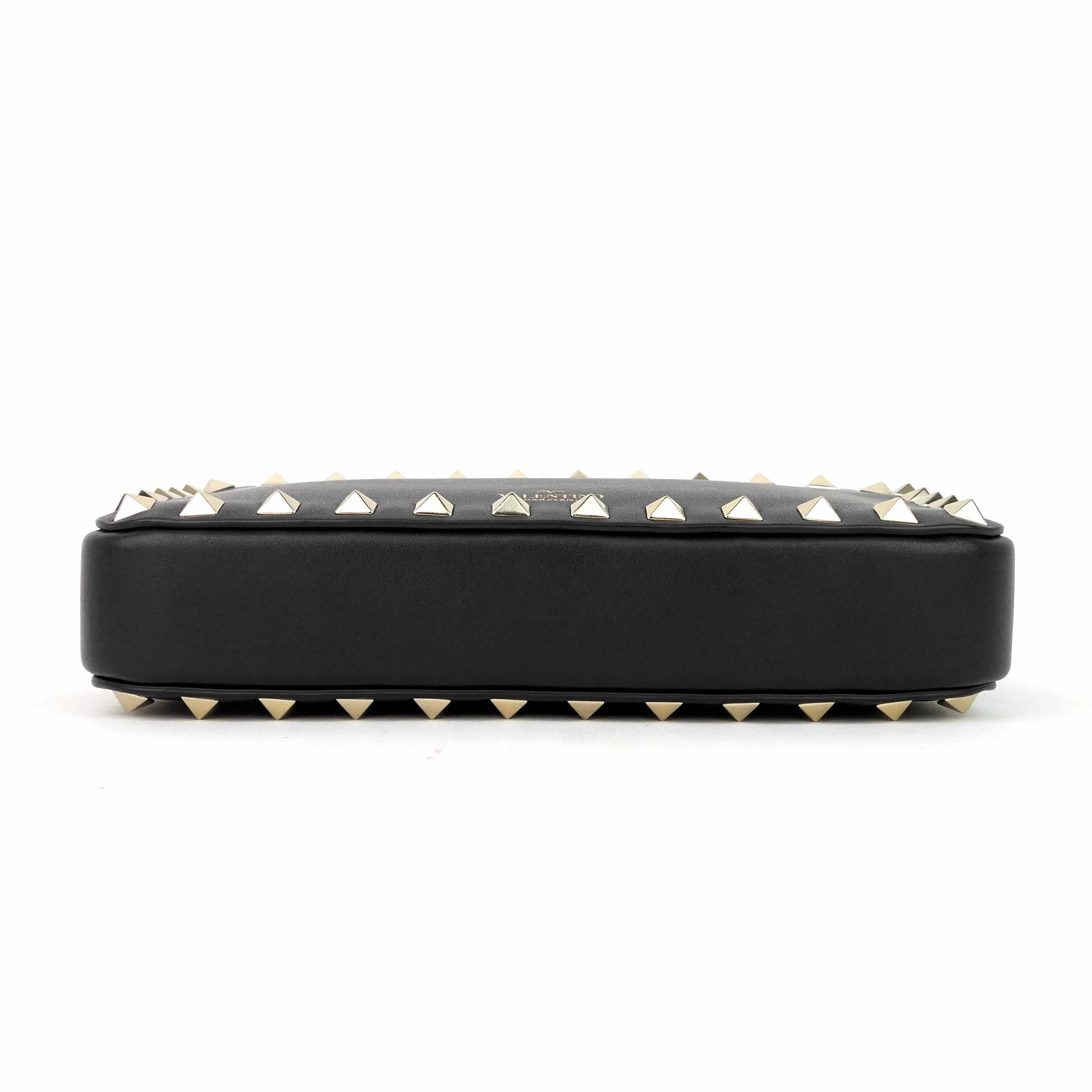 Double Zip Rockstud Leather Camera Bag