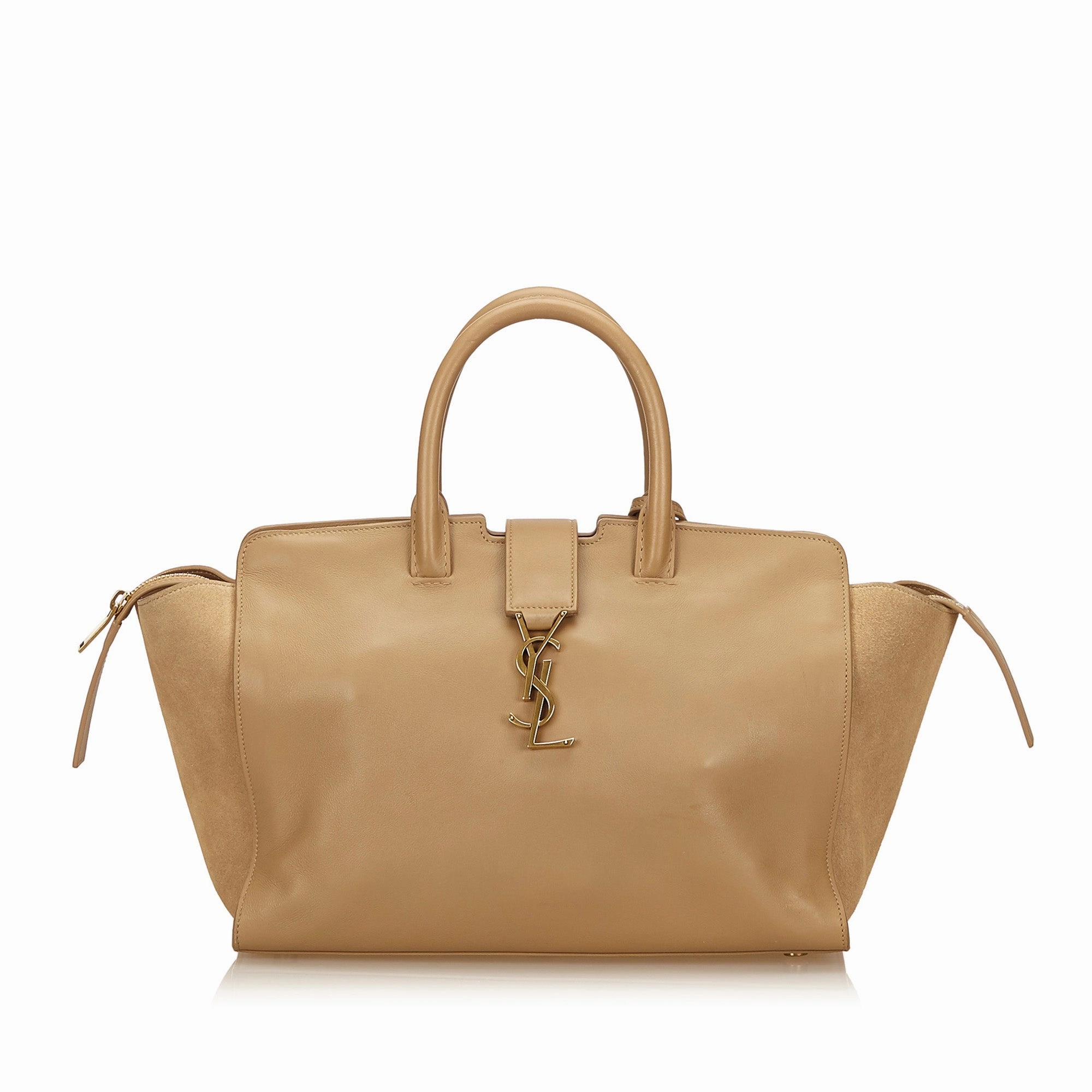 Downtown Cabas Leather and Suede Handbag