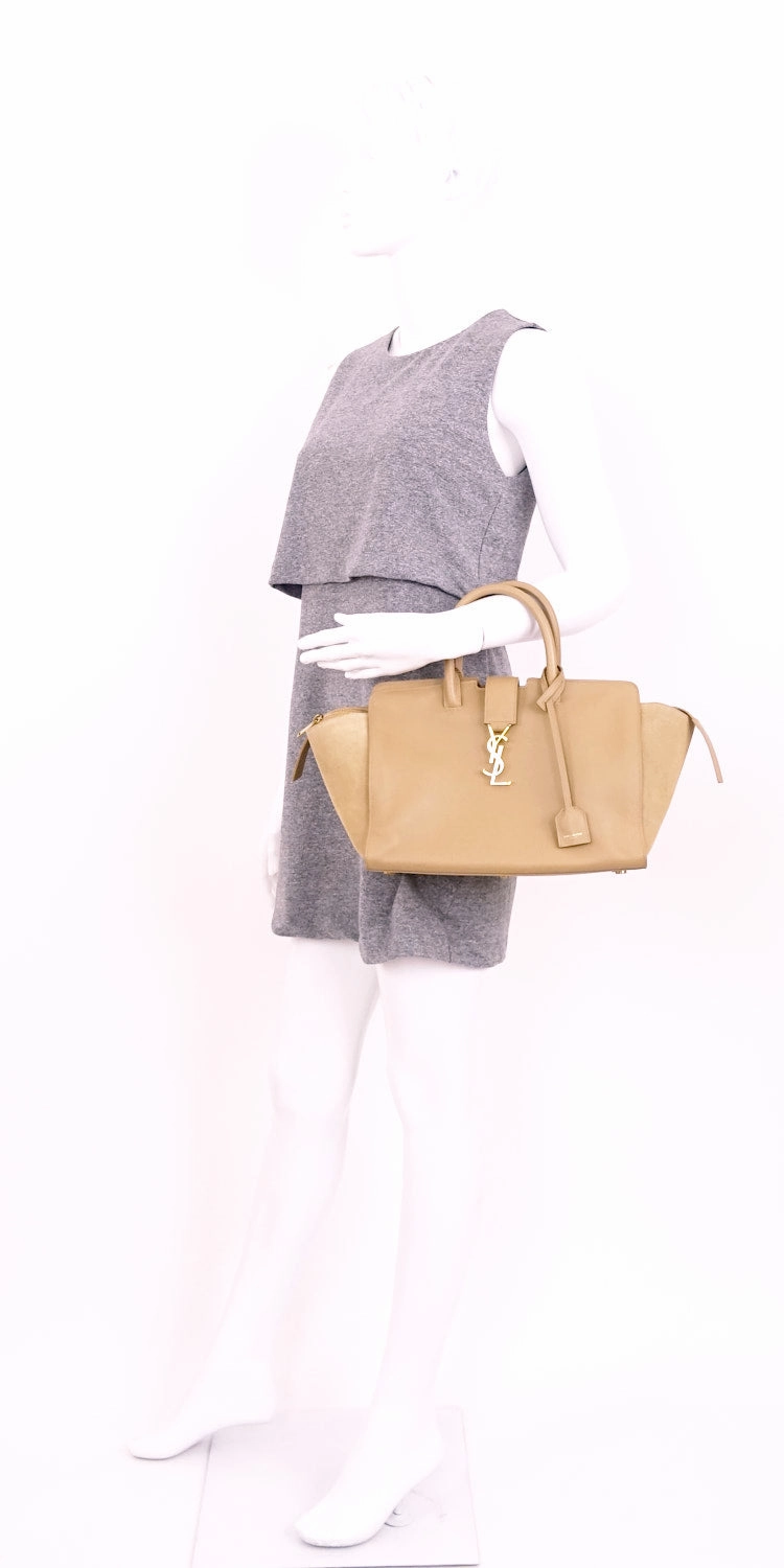 Downtown Cabas Leather and Suede Handbag