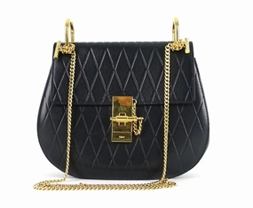 Drew Embossed Calfskin Leather Small Shoulder Bag
