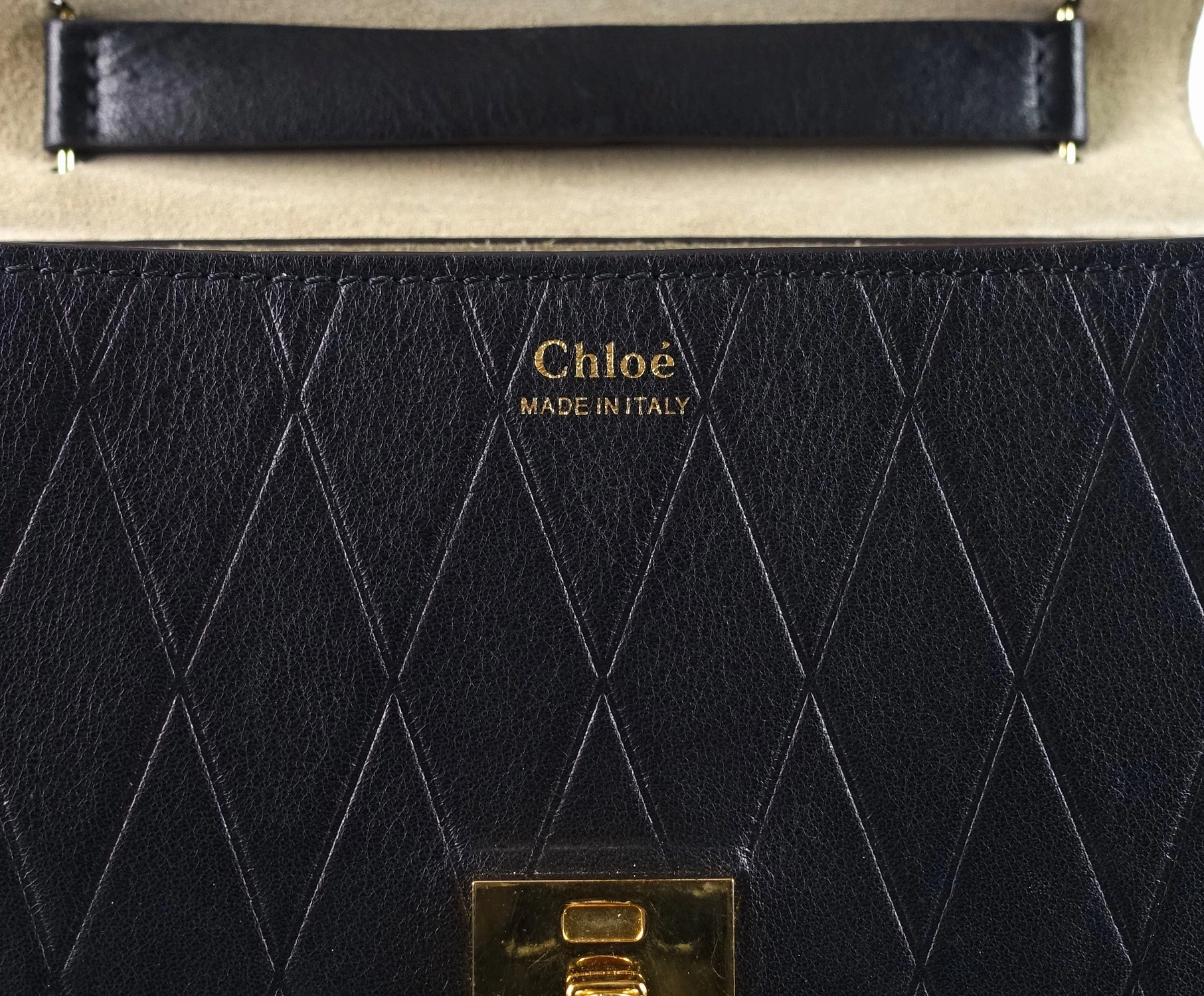 Drew Embossed Calfskin Leather Small Shoulder Bag