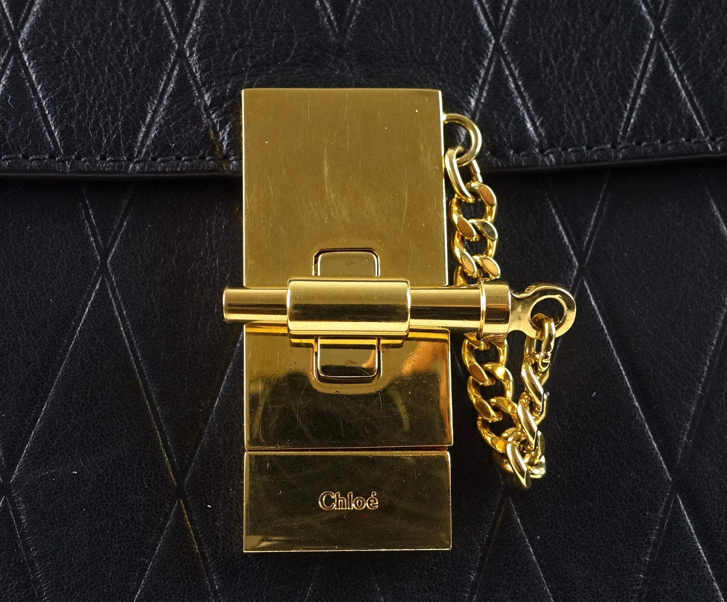 Drew Embossed Calfskin Leather Small Shoulder Bag