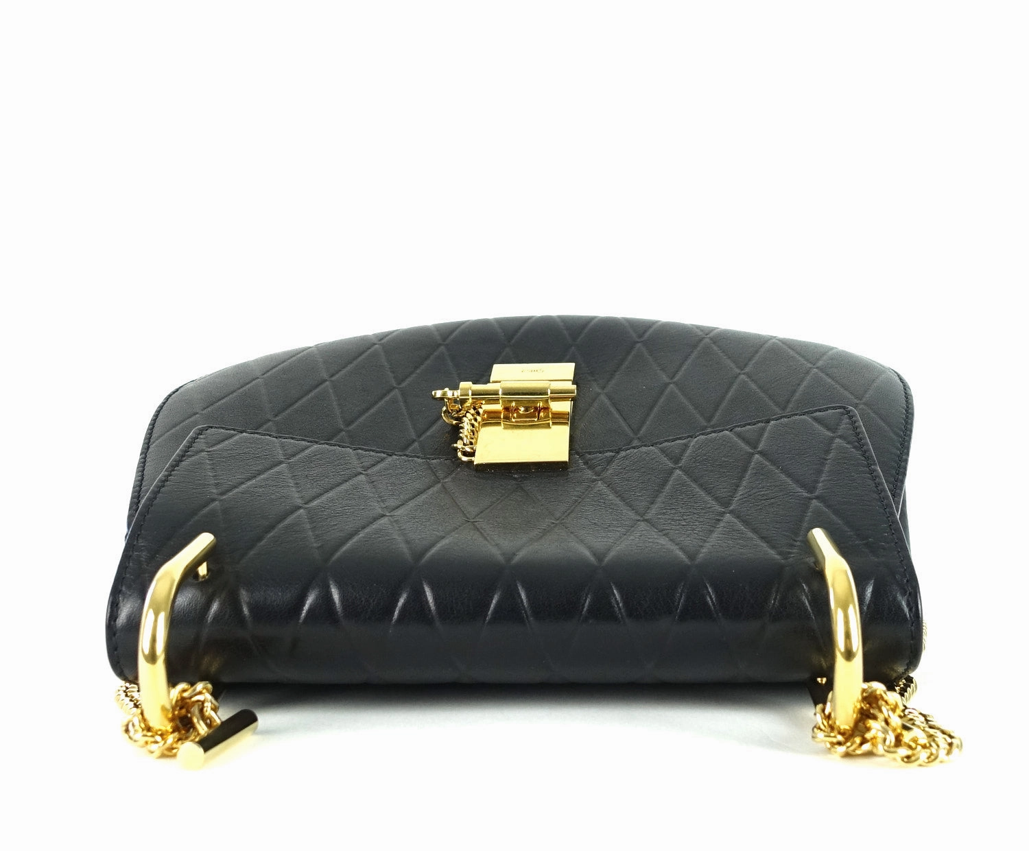 Drew Embossed Calfskin Leather Small Shoulder Bag
