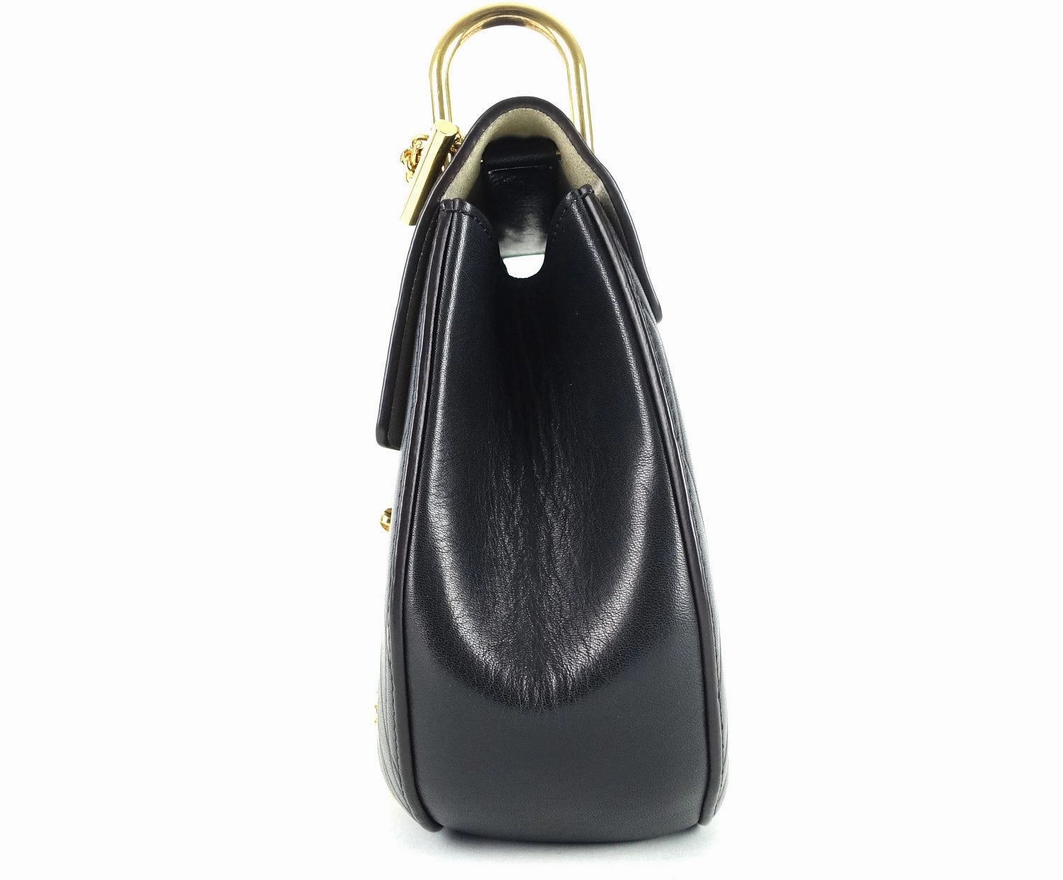 Drew Embossed Calfskin Leather Small Shoulder Bag
