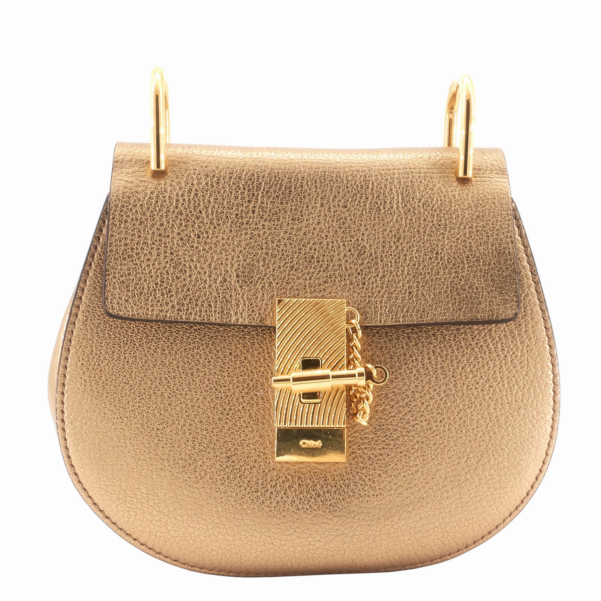 Drew Mini Metallic Goatskin Leather Bag