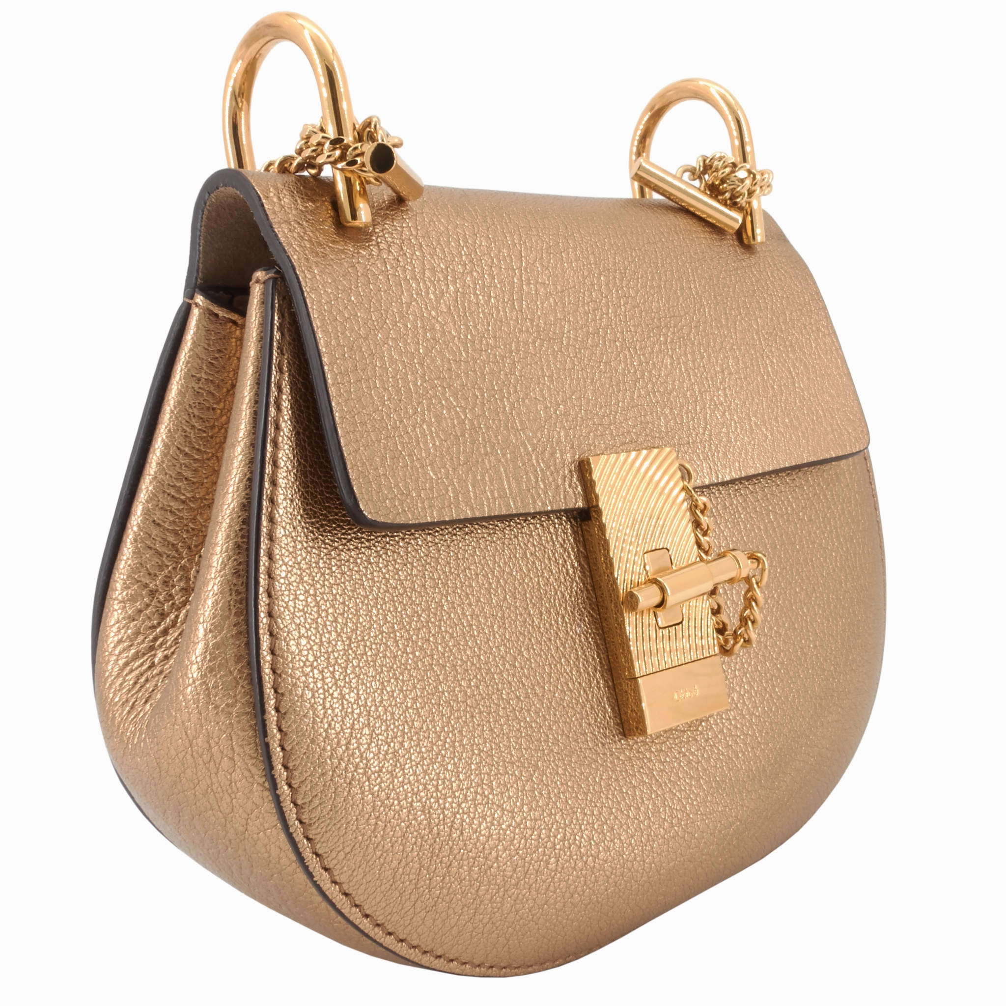 Drew Mini Metallic Goatskin Leather Bag