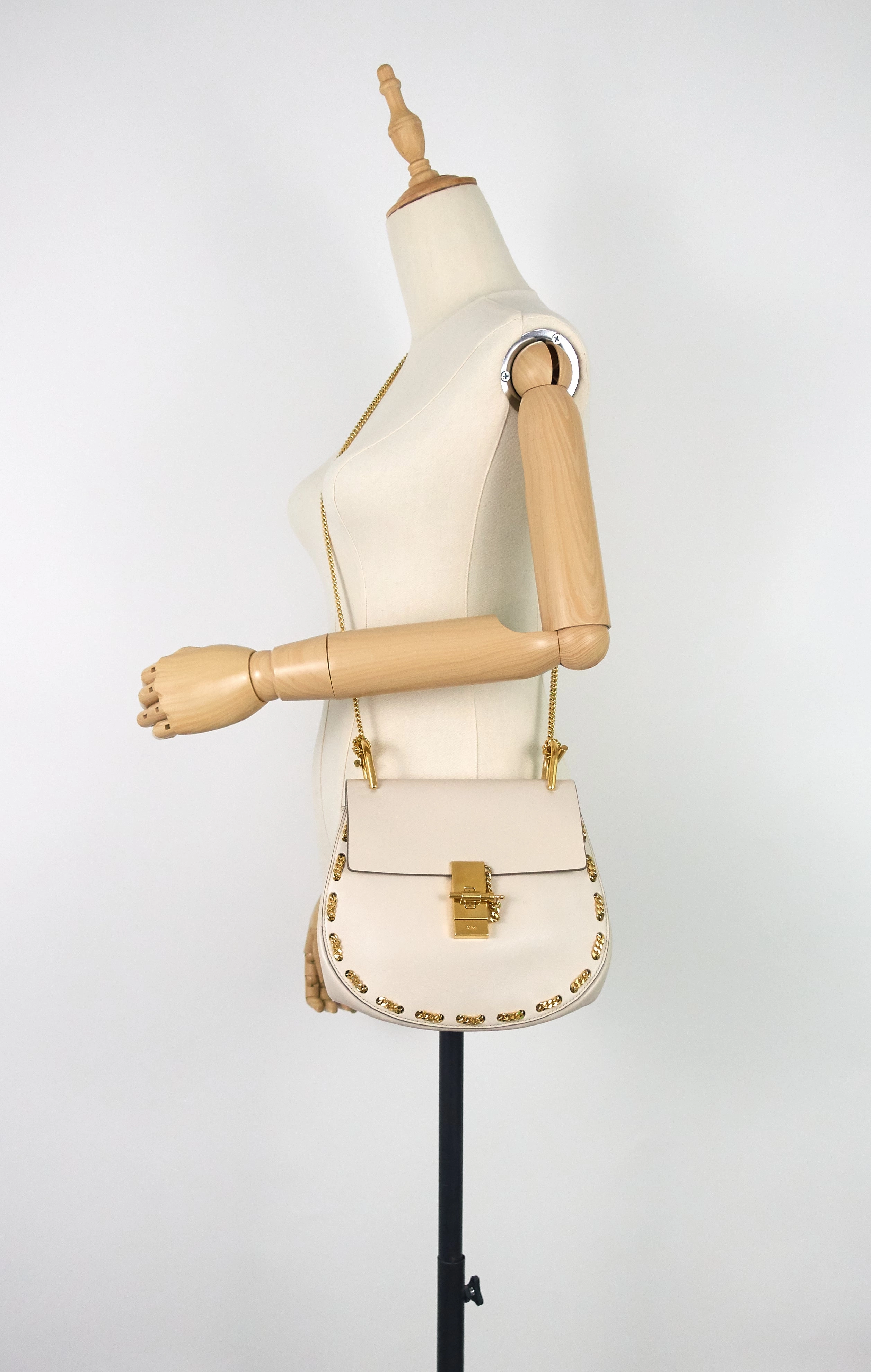 Drew Small Embellished Calfskin Leather Bag