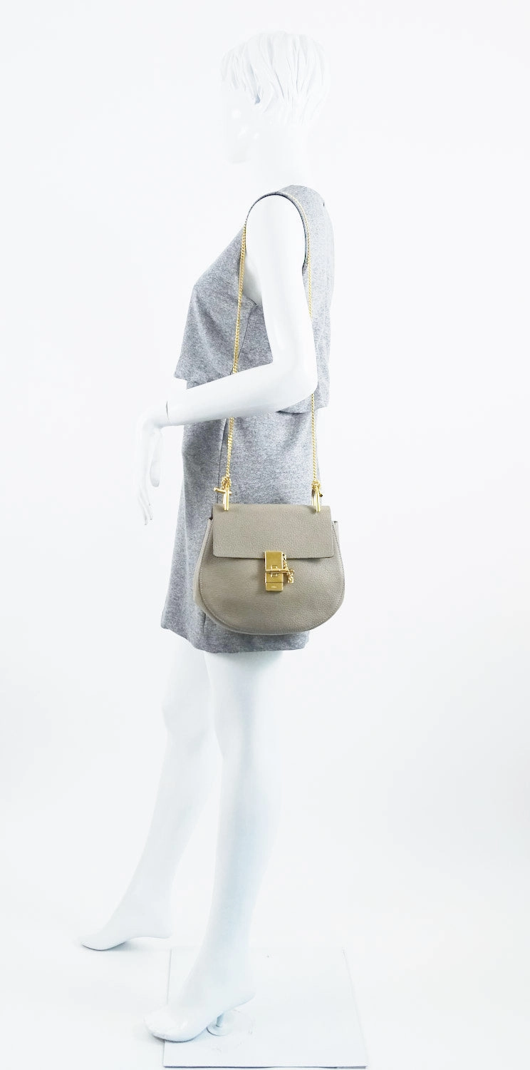 Drew Textured Lambskin Leather Shoulder Bag