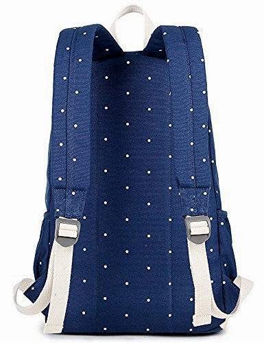 Eaglebeky Casual Lightweight Canvas 3-Piece Dots Laptop Bag/Shoulder Bag/Backpack (Green)
